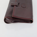 GUCCI GG Supreme Clutch Bag PVC Leather 4 Set Beige Black Auth 156746-16