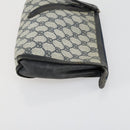 GUCCI GG Supreme Clutch Bag PVC Leather 4 Set Beige Black Auth 156746-22