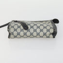 GUCCI GG Supreme Clutch Bag PVC Leather 4 Set Beige Black Auth 156746-24