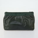 GUCCI GG Supreme Clutch Bag PVC Leather 4 Set Beige Black Auth 156746-3