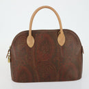 ETRO Paisley Hand Bag PVC 2 Set Brown Auth 156748-10