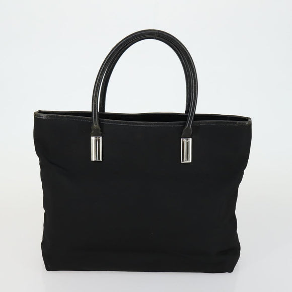 GUCCI Hand Bag Leather Nylon 3 Set Black Auth 156749