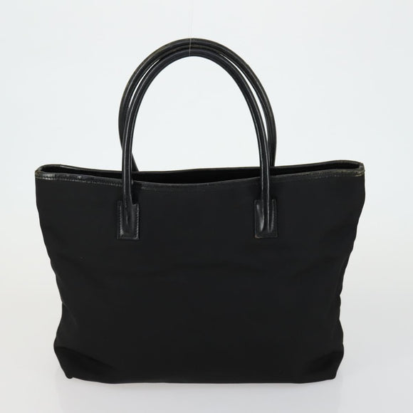 GUCCI Hand Bag Leather Nylon 3 Set Black Auth 156749