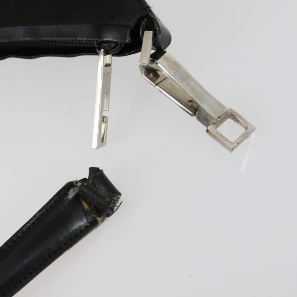 GUCCI Hand Bag Leather Nylon 3 Set Black Auth 156749
