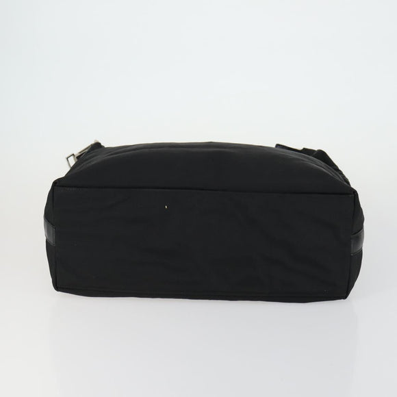 GUCCI Hand Bag Leather Nylon 3 Set Black Auth 156749