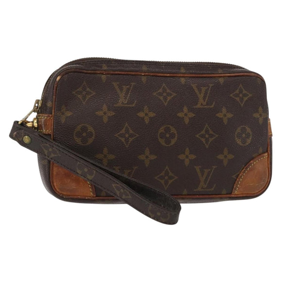 LOUIS VUITTON Monogram Marly Dragonne PM Clutch Bag M51827 LV Auth 156759