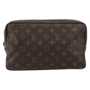LOUIS VUITTON Monogram Trousse Toilette 28 Clutch Bag M47522 LV Auth 156761-13