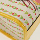 GUCCI Tote Bag Canvas Yellow Silver 605614 Auth 156781M-9