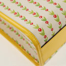 GUCCI Tote Bag Canvas Yellow Silver 605614 Auth 156781M-14