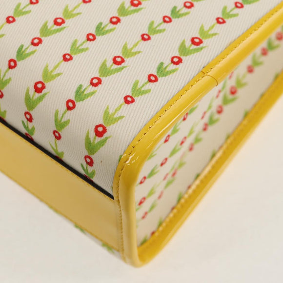 GUCCI Tote Bag Canvas Yellow Silver 605614 Auth 156781M