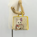 GUCCI Tote Bag Canvas Yellow Silver 605614 Auth 156781M-24