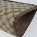 GUCCI GG Supreme Clutch Bag PVC Leather Beige 014 89 0192 Auth 156783-10