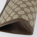 GUCCI GG Supreme Clutch Bag PVC Leather Beige 014 89 0192 Auth 156783-11