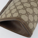 GUCCI GG Supreme Clutch Bag PVC Leather Beige 014 89 0192 Auth 156783-9