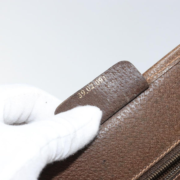 GUCCI GG Supreme Clutch Bag PVC Leather Beige 39 02 091 Auth 156785