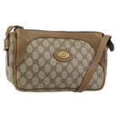 GUCCI GG Supreme Shoulder Bag PVC Leather Beige Gold Auth 156786-1