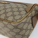 GUCCI GG Supreme Shoulder Bag PVC Leather Beige Gold Auth 156786-9