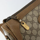 GUCCI GG Supreme Shoulder Bag PVC Leather Beige Gold Auth 156786-10