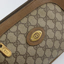 GUCCI GG Supreme Shoulder Bag PVC Leather Beige Gold Auth 156786-17