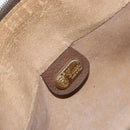 GUCCI GG Supreme Shoulder Bag PVC Leather Beige Gold Auth 156786-18