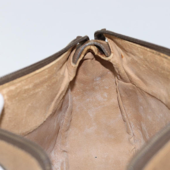 GUCCI GG Supreme Shoulder Bag PVC Leather Beige Gold Auth 156786