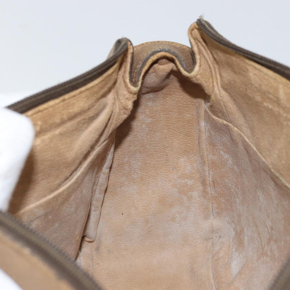 GUCCI GG Supreme Shoulder Bag PVC Leather Beige Gold Auth 156786