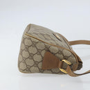 GUCCI GG Supreme Shoulder Bag PVC Leather Beige Gold Auth 156786-3