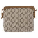 GUCCI GG Plus Supreme Shoulder Bag PVC Leather Beige Gold Auth 156788-3