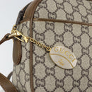 GUCCI GG Plus Supreme Shoulder Bag PVC Leather Beige Gold Auth 156789-15