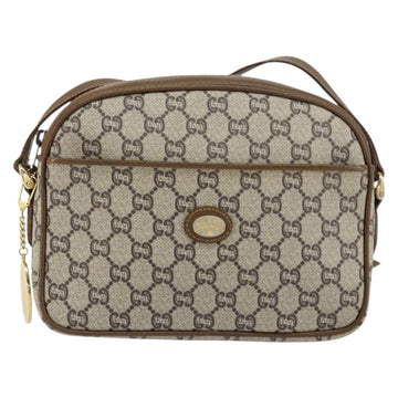 GUCCI GG Plus Supreme Shoulder Bag PVC Leather Beige Gold Auth 156789 - 0