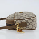 GUCCI GG Plus Supreme Shoulder Bag PVC Leather Beige Gold Auth 156789-5