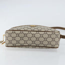 GUCCI GG Plus Supreme Shoulder Bag PVC Leather Beige Gold Auth 156789-9