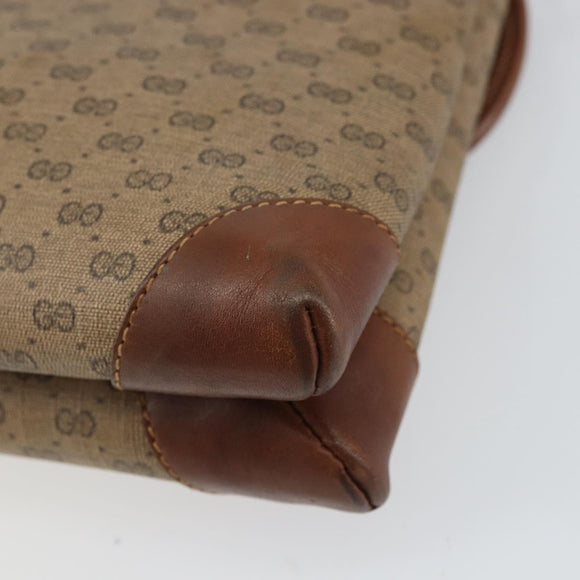 GUCCI Micro GG Supreme Shoulder Bag PVC Beige Gold 007 92 5548 Auth 156790