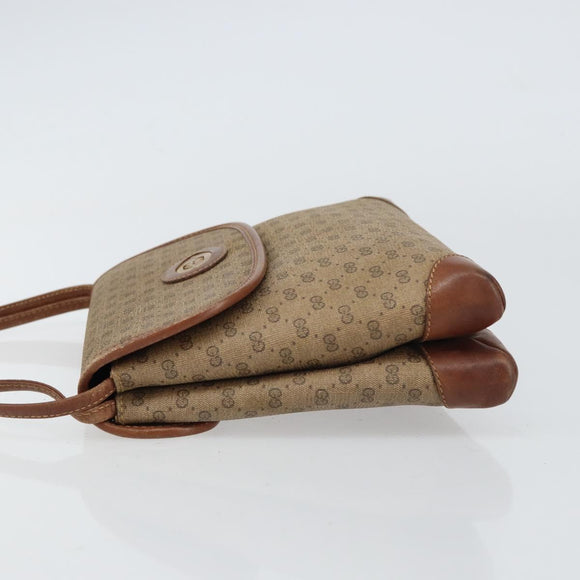GUCCI Micro GG Supreme Shoulder Bag PVC Beige Gold 007 92 5548 Auth 156790