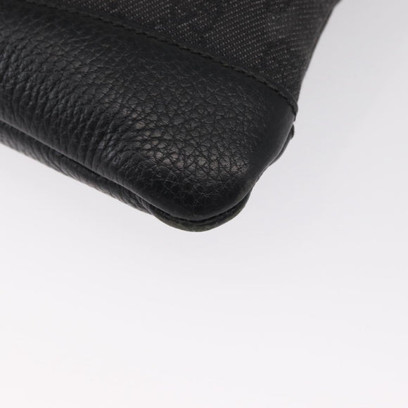 GUCCI GG Canvas Shoulder Bag Black Silver 374414 Auth 156793