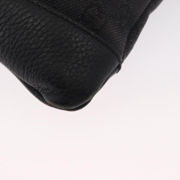 GUCCI GG Canvas Shoulder Bag Black Silver 374414 Auth 156793