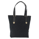 GUCCI GG Canvas Tote Bag Black Gold 153009 Auth 156794-1