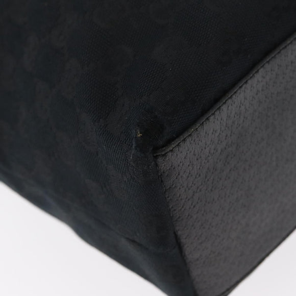 GUCCI GG Canvas Tote Bag Black Gold 153009 Auth 156794