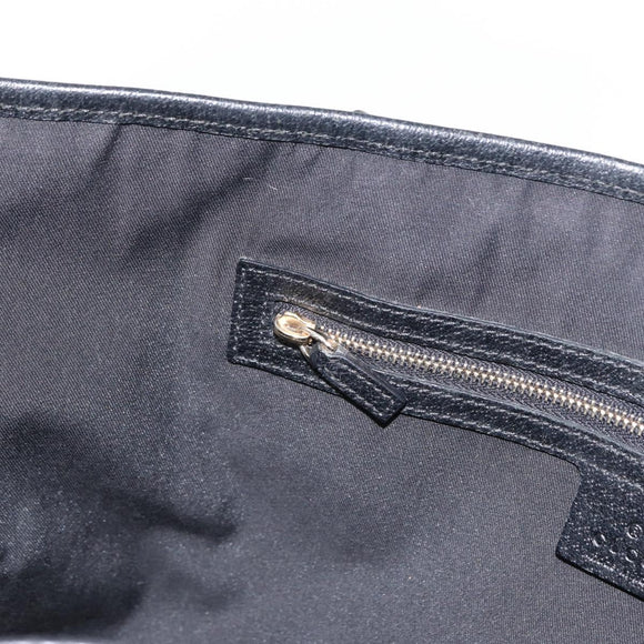 GUCCI GG Canvas Tote Bag Black Gold 153009 Auth 156794