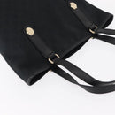 GUCCI GG Canvas Tote Bag Black Gold 153009 Auth 156794-6