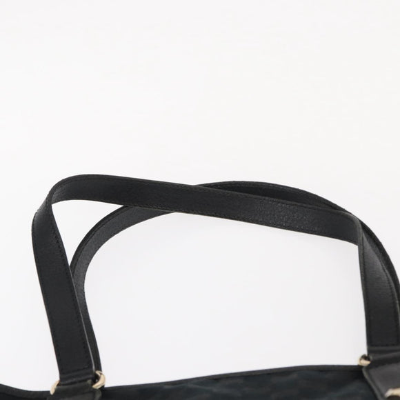 GUCCI GG Canvas Tote Bag Black Gold 153009 Auth 156794