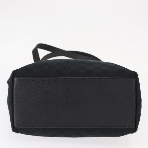 GUCCI GG Canvas Tote Bag Black Gold 153009 Auth 156794