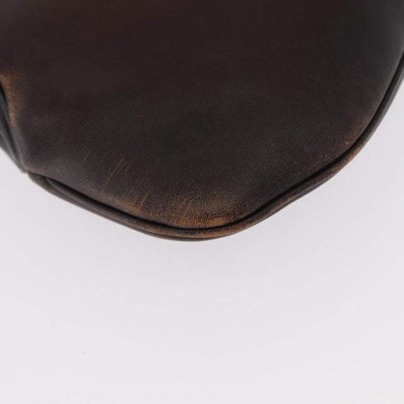 GUCCI Shoulder Bag Leather Brown 105374 Auth 156795