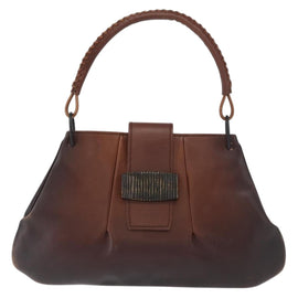 GUCCI Shoulder Bag Leather Brown 105374 Auth 156795 - 0