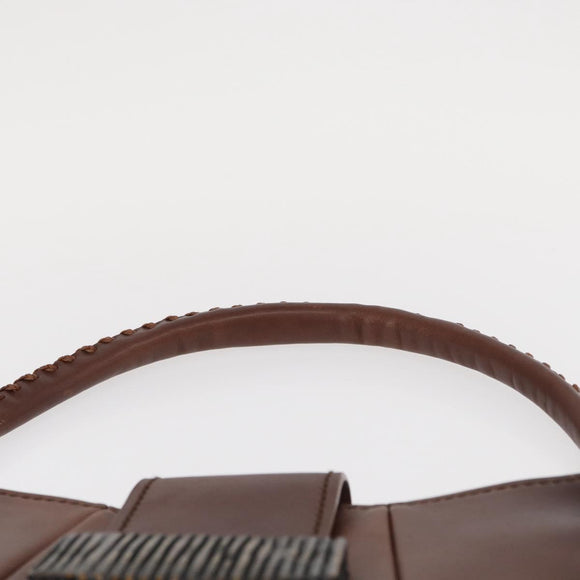 GUCCI Shoulder Bag Leather Brown 105374 Auth 156795