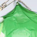 BVLGARI Logo Mania Shoulder Bag Canvas Light Blue Silver Auth 156799-18