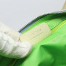 BVLGARI Logo Mania Shoulder Bag Canvas Light Blue Silver Auth 156799-22