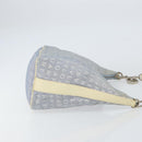 BVLGARI Logo Mania Shoulder Bag Canvas Light Blue Silver Auth 156799-4