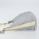 BVLGARI Logo Mania Shoulder Bag Canvas Light Blue Silver Auth 156799-5