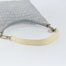 BVLGARI Logo Mania Shoulder Bag Canvas Light Blue Silver Auth 156799-7